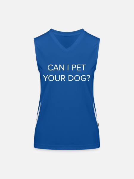 Dog Hund - Women's Functional Contrast Tank Top - royal/white - Front