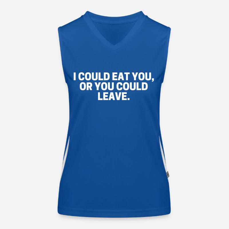 Ich könnte dich essen, oder du könntest komisches Essen hinterlassen Funktionelles Kontrast-Tank Top für Frauen
