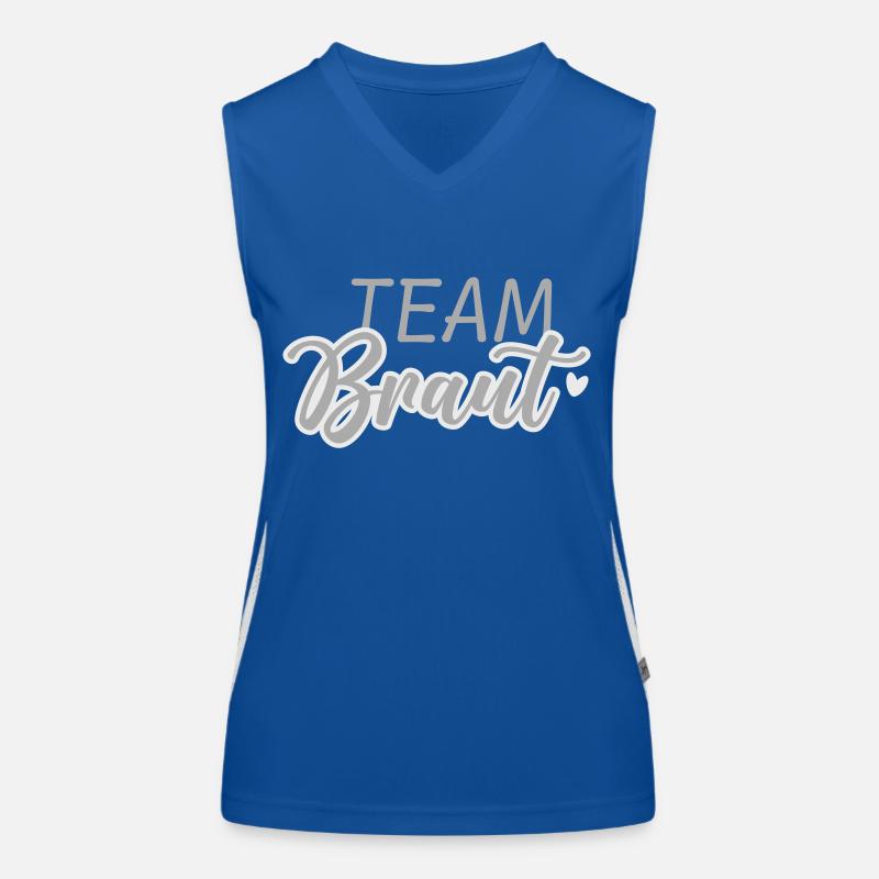 Team Braut grau Funktionelles Kontrast-Tank Top für Frauen