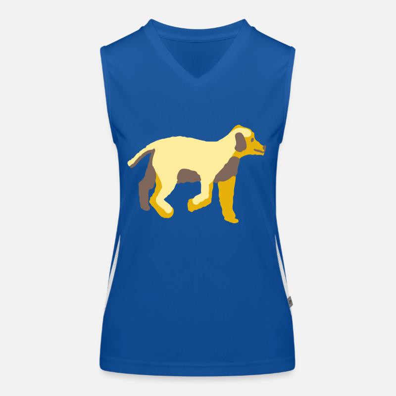 Hund Funktionelles Kontrast-Tank Top für Frauen
