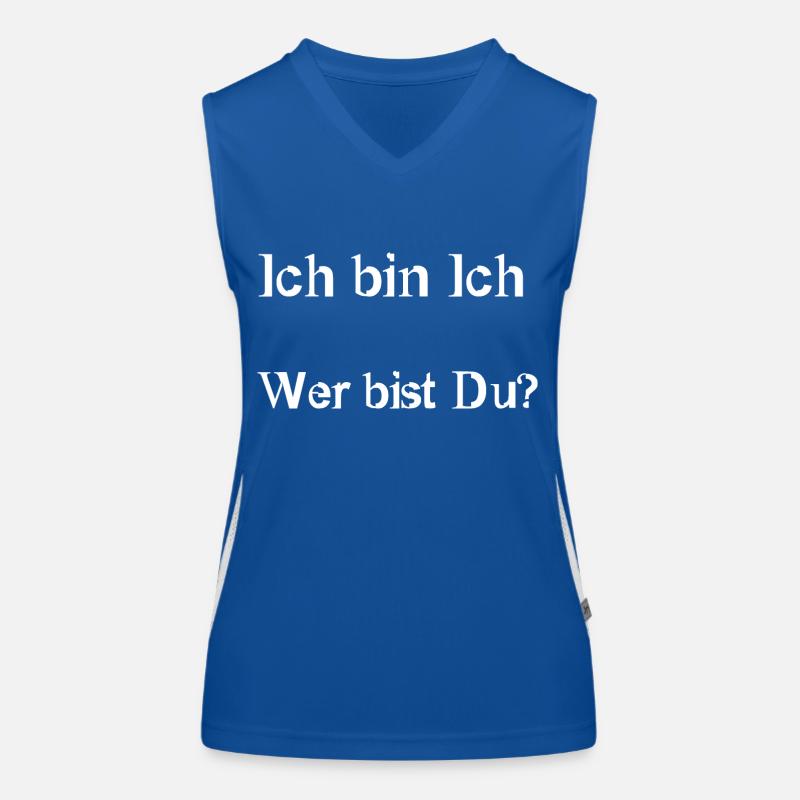 Ich bin ich Wer bist Du? Funktionelles Kontrast-Tank Top für Frauen