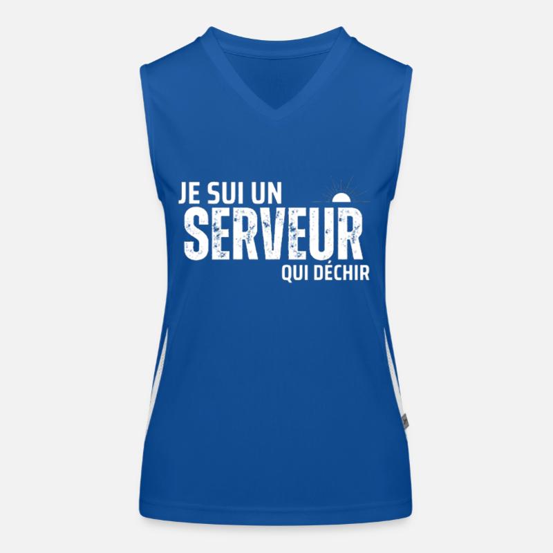 Ich bin ein rockender Kellner Funktionelles Kontrast-Tank Top für Frauen