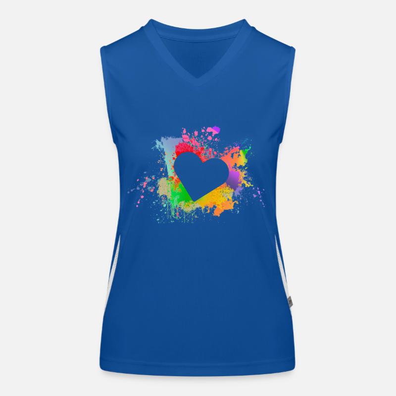 Herz Funktionelles Kontrast-Tank Top für Frauen