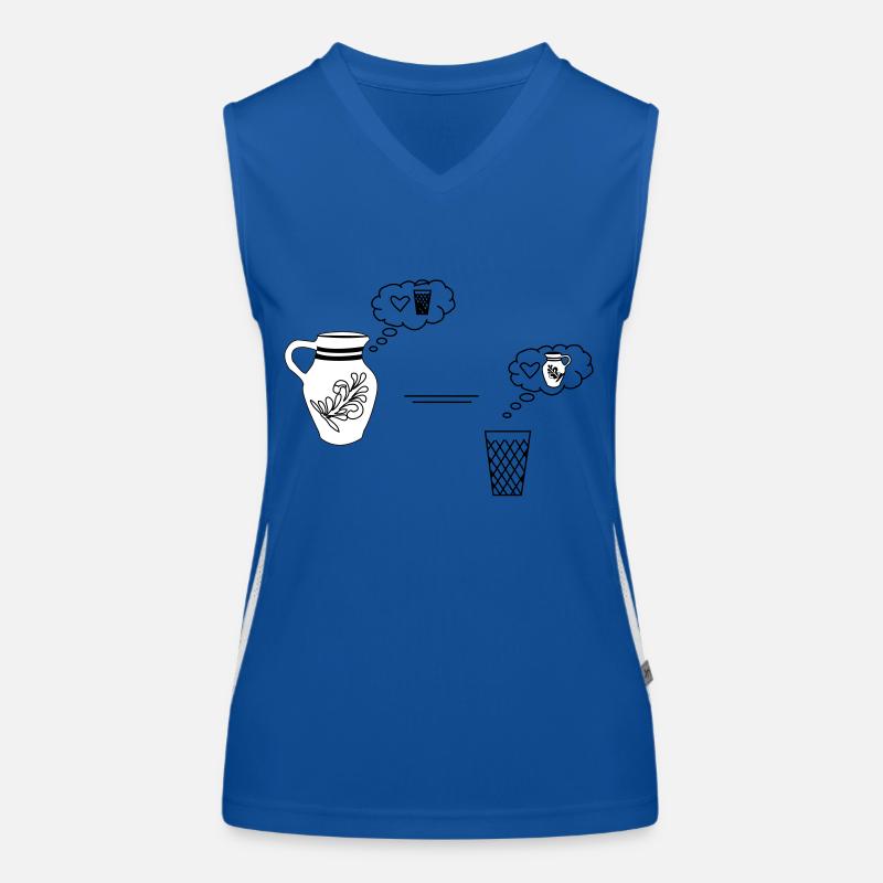 Bembel Thought Bubble - Women's Functional Contrast Tank Top - royal/white