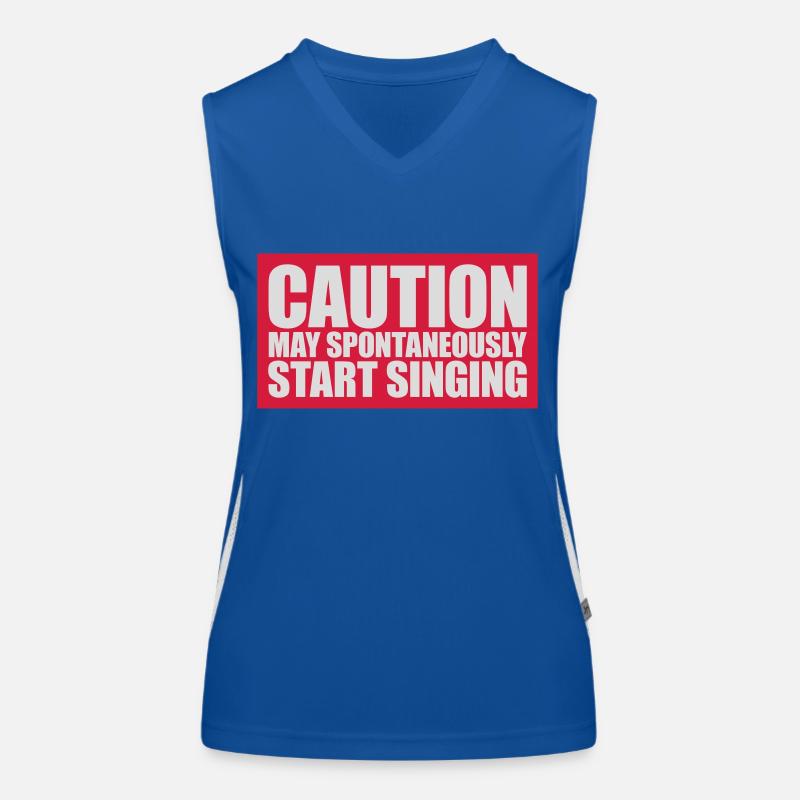 may spontaneously start singing Funktionelles Kontrast-Tank Top für Frauen