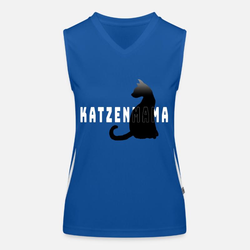 Katzenmama2 Funktionelles Kontrast-Tank Top für Frauen