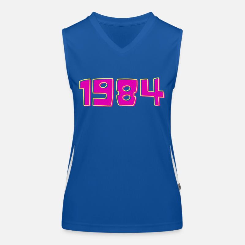 Année 1984 rose et jaune Débardeur respirant contrasté Femme