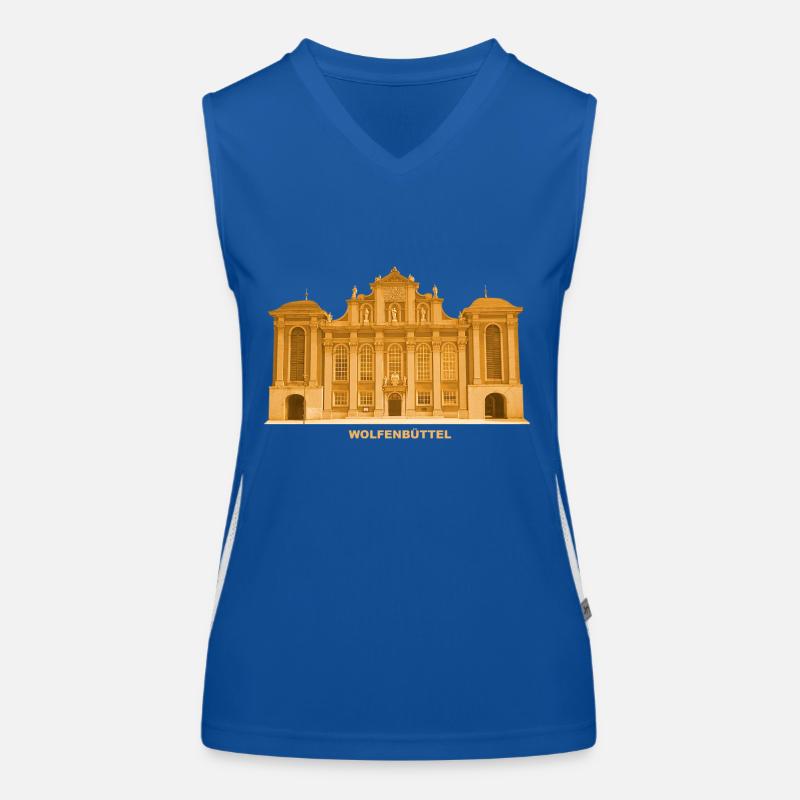 Wolfenbüttel Kirche Trinitatis Oker Niedersachsen Funktionelles Kontrast-Tank Top für Frauen