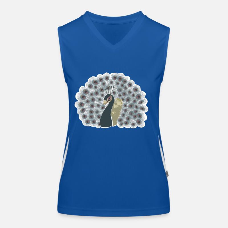 Paon avec roue Débardeur respirant contrasté Femme