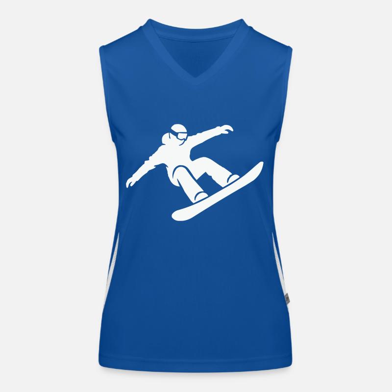 snowboarder Funktionelles Kontrast-Tank Top für Frauen
