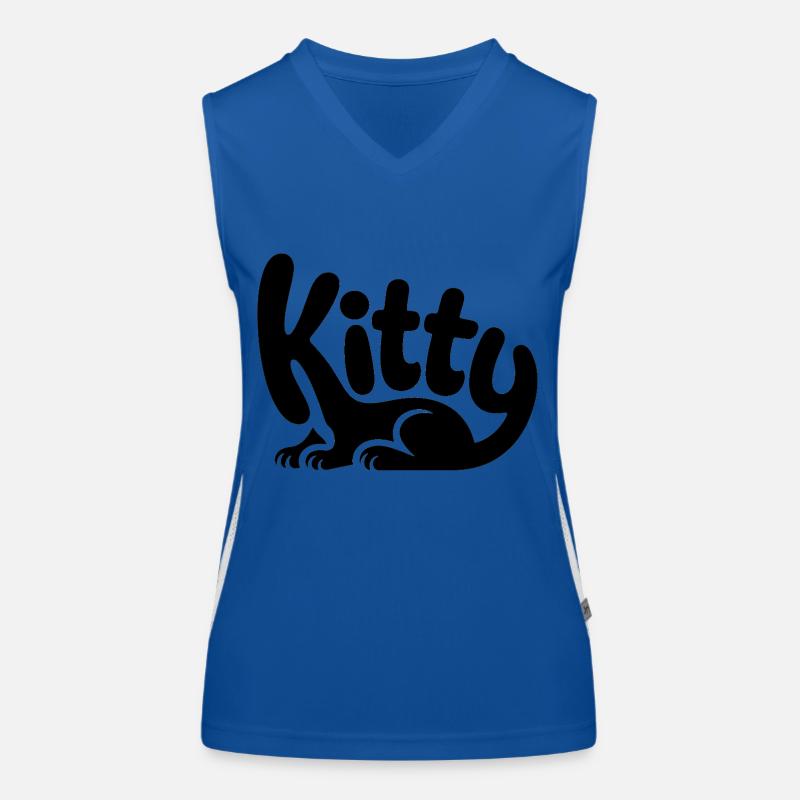 Kitty - Cute Pet Cat Design Funktionelles Kontrast-Tank Top für Frauen