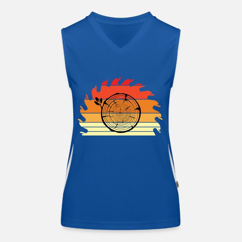Chainsaw axe forester lumberjath saw chain Women's Functional Contrast Tank Top