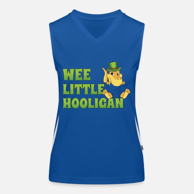 Wee Little Hooligan T-Rex Dinosaurier St Patrick Tag Funktionelles Kontrast-Tank Top für Frauen