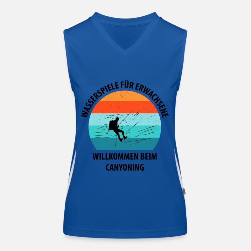 Canyoning Bergsteigen Klettern Wandern Berge Funktionelles Kontrast-Tank Top für Frauen