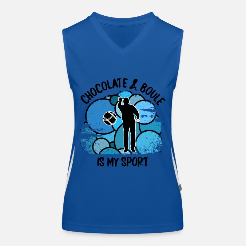 Boule Petanque Boccia Boules Schokolade Funktionelles Kontrast-Tank Top für Frauen