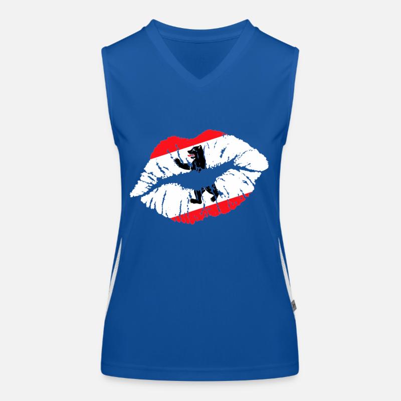 Kuss (Berlin) Funktionelles Kontrast-Tank Top für Frauen