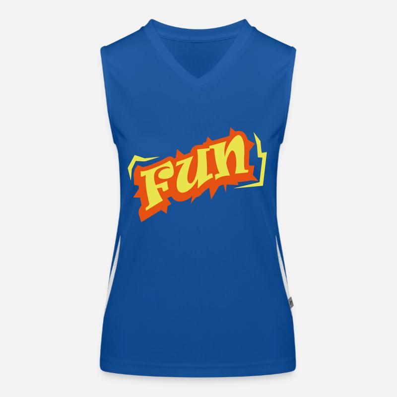 Word Fun Text Logo Women's Functional Contrast Tank Top