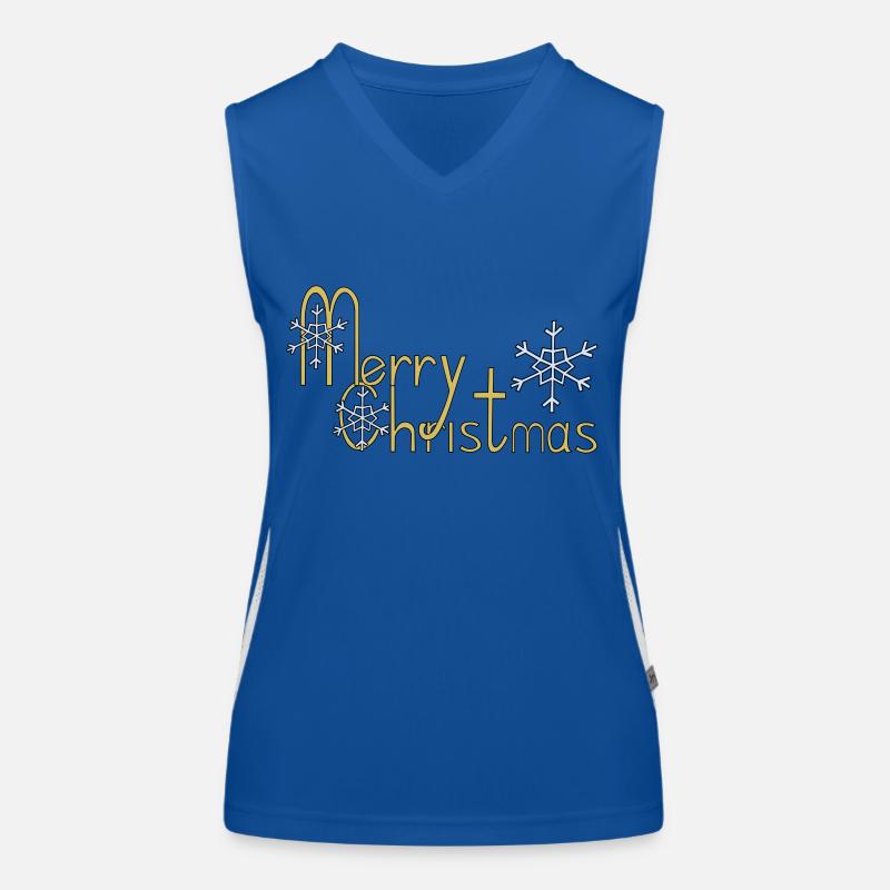 Merry Christmas Funktionelles Kontrast-Tank Top für Frauen