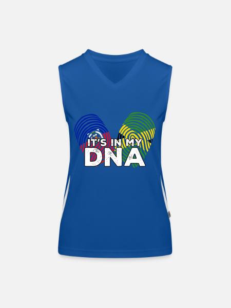 Haiti Haitian Jamaica Combination I Gift - Women's Functional Contrast Tank Top - royal/white - Front
