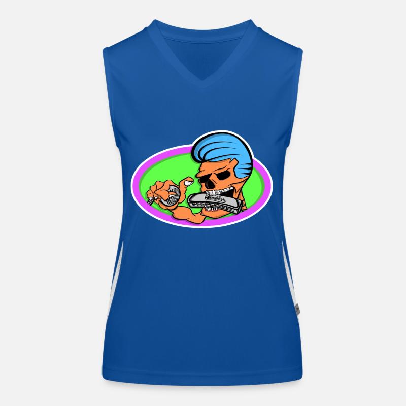 Elvis Rat fink Harmonica Style Débardeur respirant contrasté Femme
