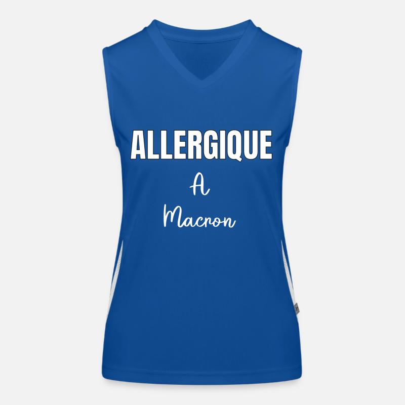 Allergique à Macron Débardeur respirant contrasté Femme
