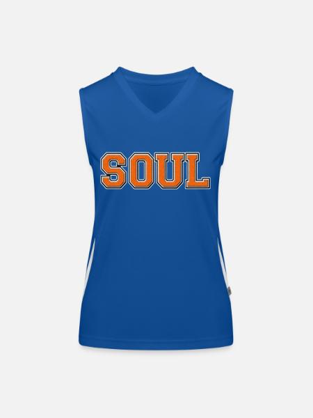 SOUL BIG - Women's Functional Contrast Tank Top - royal/white - Front