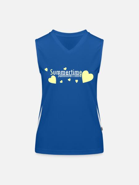 Summertime 40 - Funktionelles Kontrast-Tank Top für Frauen - Royal/Weiß - Vorne