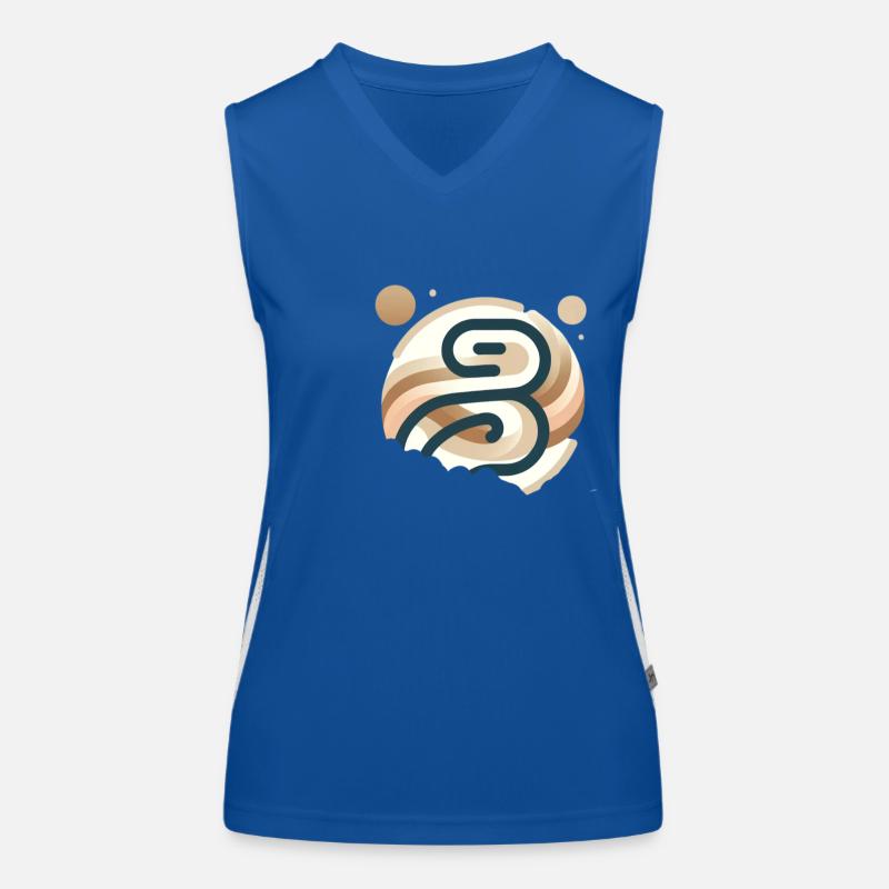 Sandfarben Symbol Funktionelles Kontrast-Tank Top für Frauen