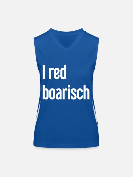 I red boarisch - Women's Functional Contrast Tank Top - royal/white - Front