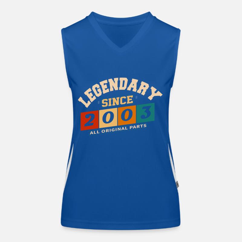 Legendary since 2003 vintage retro anniversary Women's Functional Contrast Tank Top