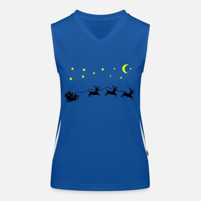 weihnachtsmann weihnachten schlitten Funktionelles Kontrast-Tank Top für Frauen