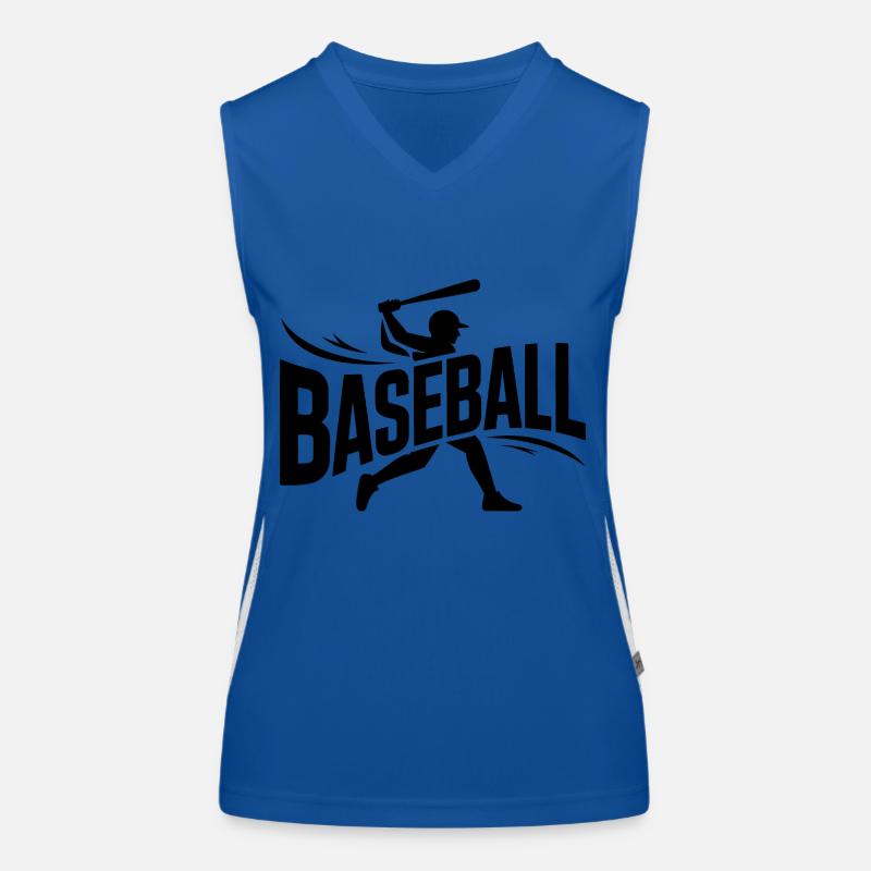 Baseball - Logo sportif cool Débardeur respirant contrasté Femme