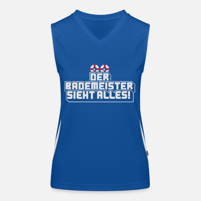 Der Bademeister sieht alles Funktionelles Kontrast-Tank Top für Frauen