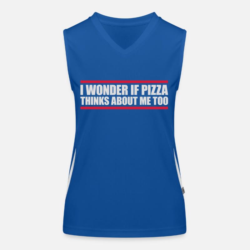 La pizza pense à moi Débardeur respirant contrasté Femme
