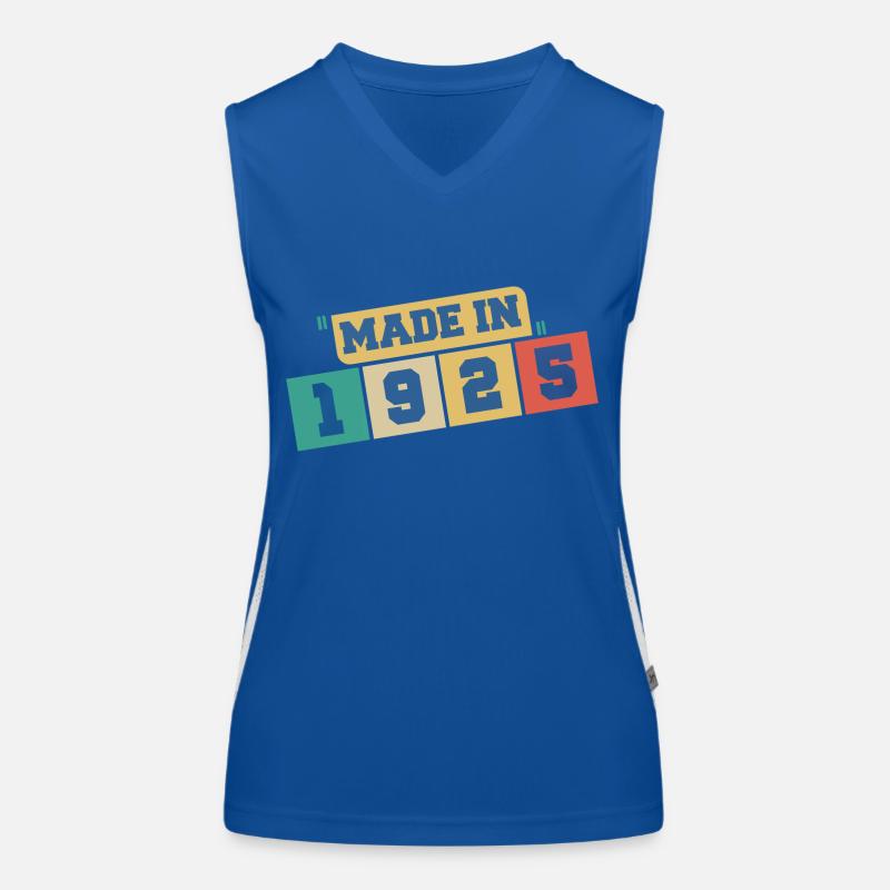 1925 Birthday 1925 Born in 1925 Birthday Women's Functional Contrast Tank Top