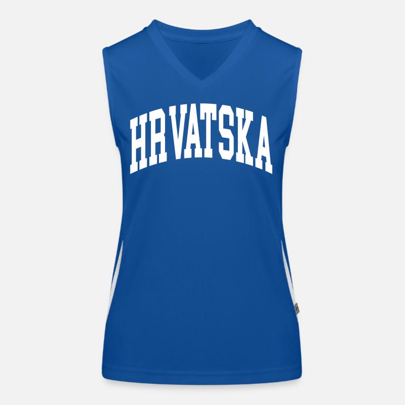 Kroatien Funktionelles Kontrast-Tank Top für Frauen