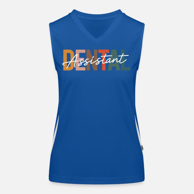 Conception de blocs de couleurs Dental Assist Débardeur respirant contrasté Femme
