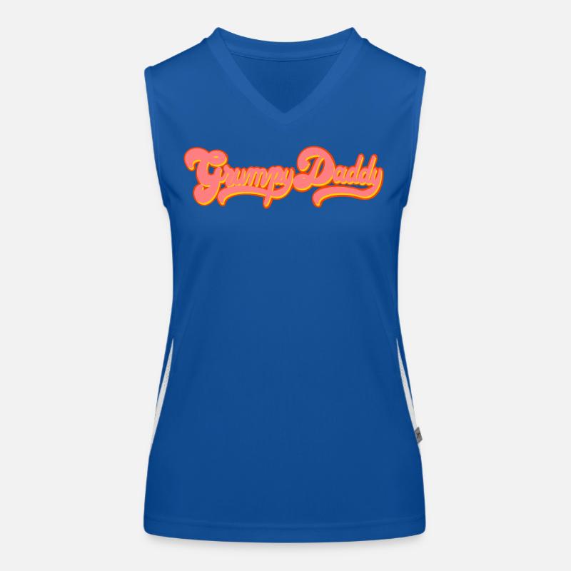 Grumpy Daddy Retro Script - Color "Exploitation" Women's Functional Contrast Tank Top