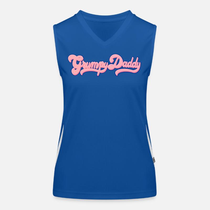 Grumpy Daddy Retro Script - Color "Bubble Gum" Women's Functional Contrast Tank Top