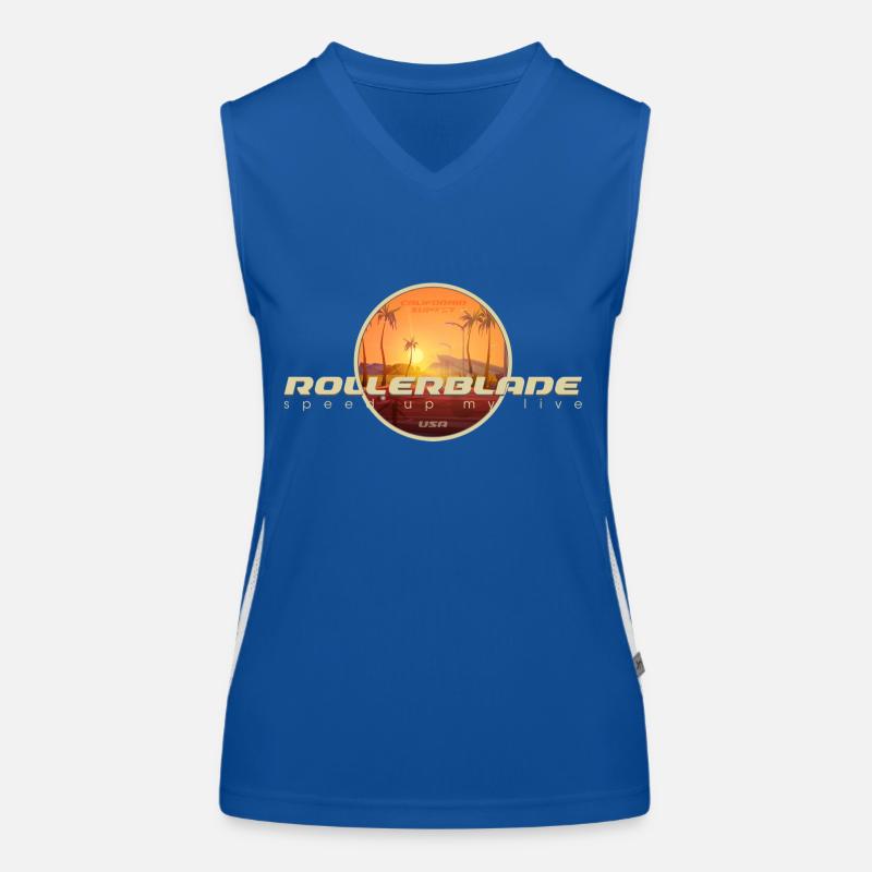 California Sunset Rollerblading Women's Functional Contrast Tank Top