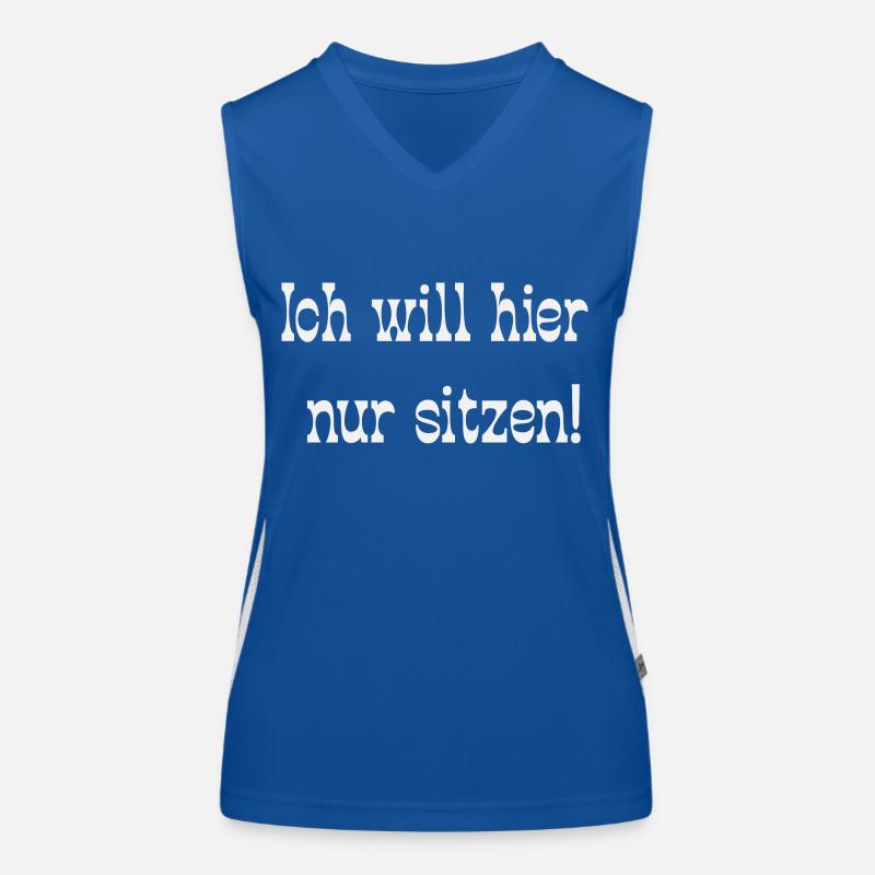 Ich will hier nur sitzen! Funktionelles Kontrast-Tank Top für Frauen
