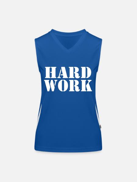 Hard work - Débardeur respirant contrasté Femme - bleu/blanc - Devant