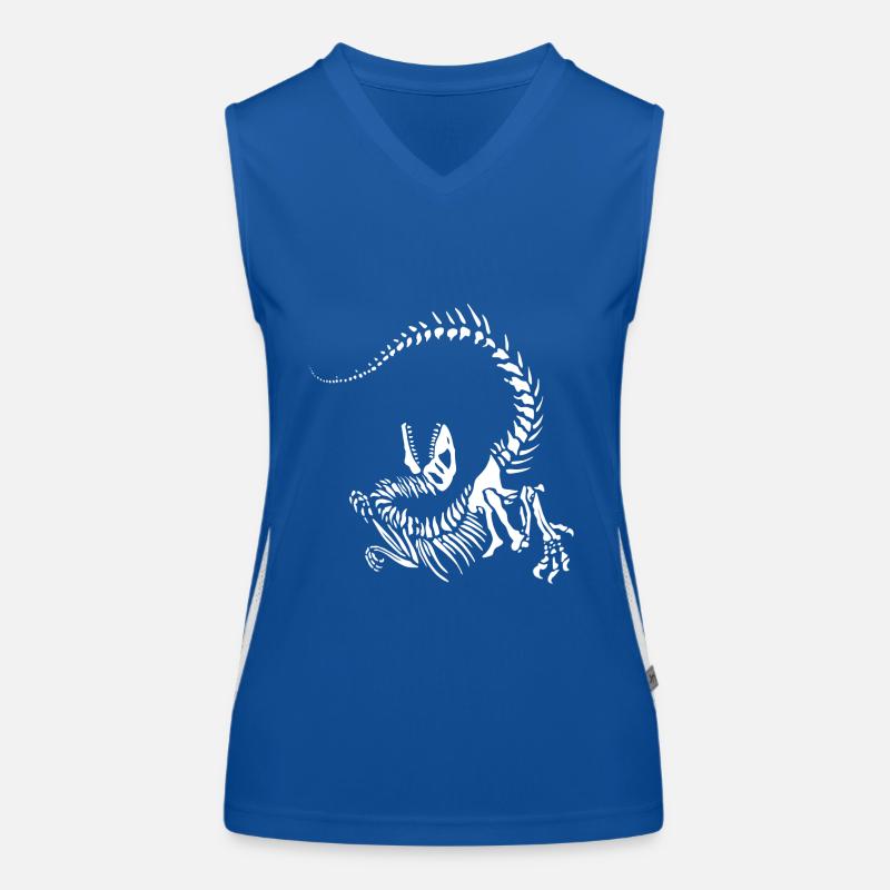 Raptor-Skelett Funktionelles Kontrast-Tank Top für Frauen
