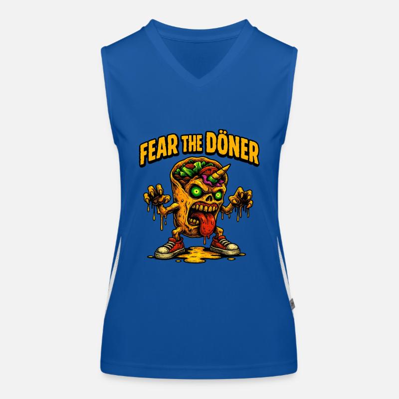 Fear the Döner Funktionelles Kontrast-Tank Top für Frauen