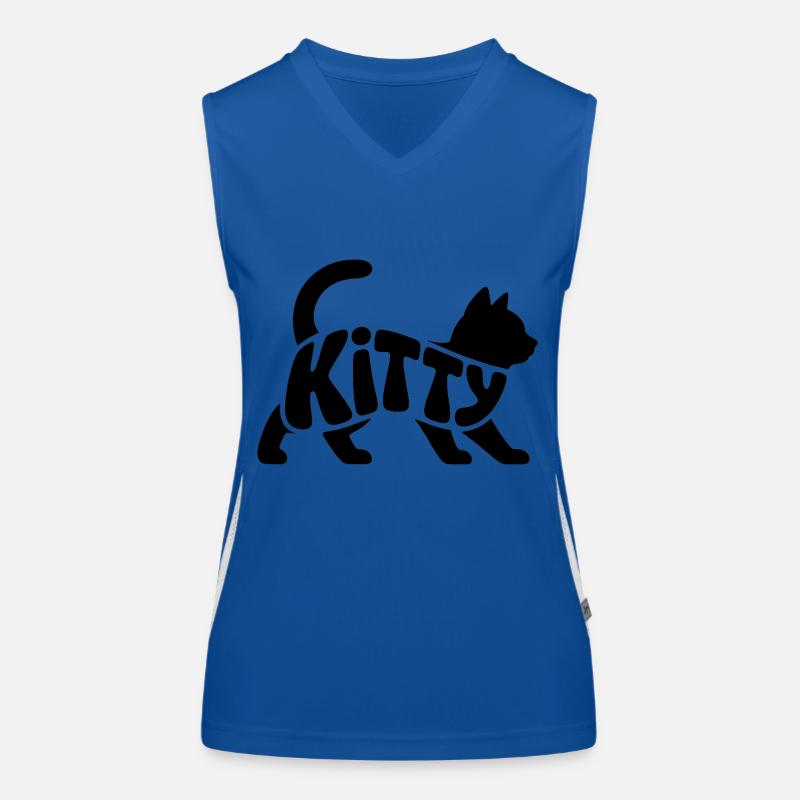 Kitty - Conception de chat de compagnie mignon Débardeur respirant contrasté Femme