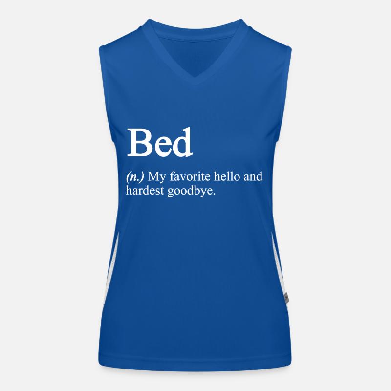 Définition de lit drôle blanc Débardeur respirant contrasté Femme