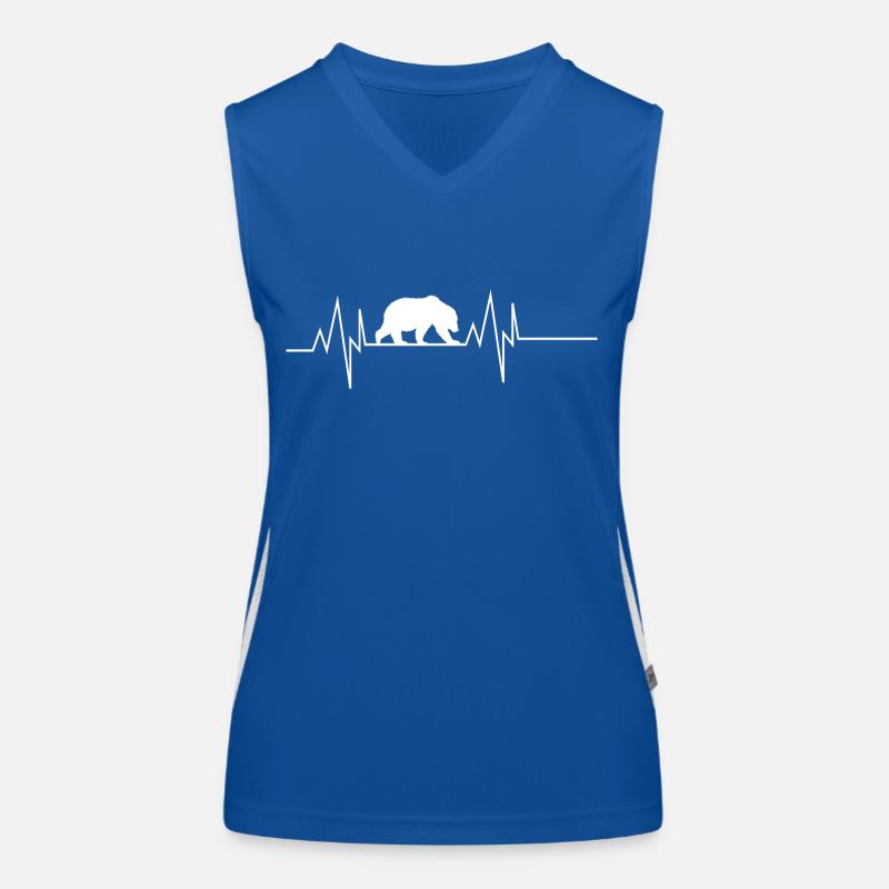 Bärenherzschlag Funktionelles Kontrast-Tank Top für Frauen
