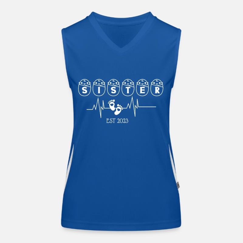 Schwester EST 2003 Herzschlag Funktionelles Kontrast-Tank Top für Frauen