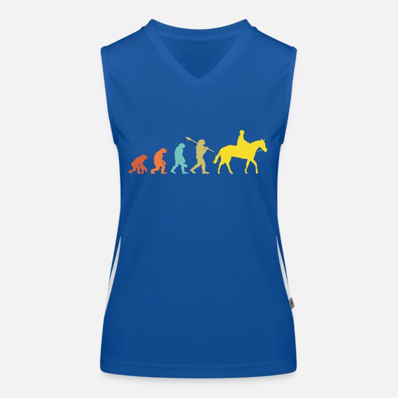 Vintage Evolution Cavalier De Cheval Cadeau Débardeur respirant contrasté Femme