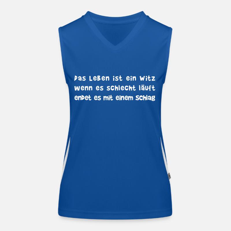 Das Leben ist ein Witz I cooler Spruch Funktionelles Kontrast-Tank Top für Frauen